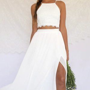Two-Piece White Dress